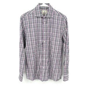 Todd Snyder Men's Long Sleeve Button Down Shirt Plaid 15.5 32/33 2 Ply‎ Cotton